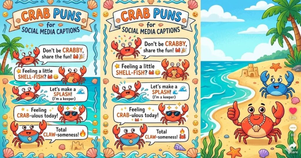 Crab Puns for Social Media Captions