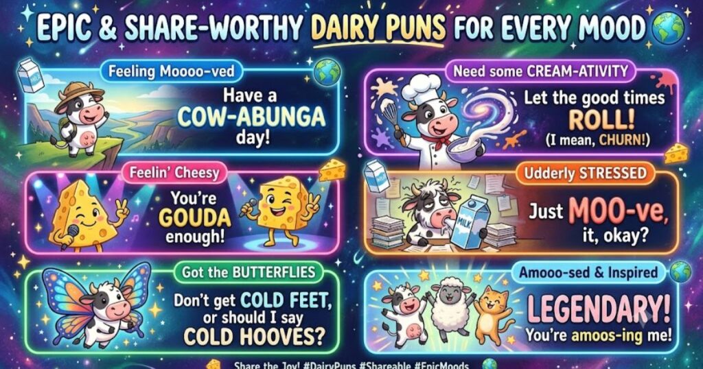 Epic & Share Worthy Dairy Puns for Every Mood 🌍