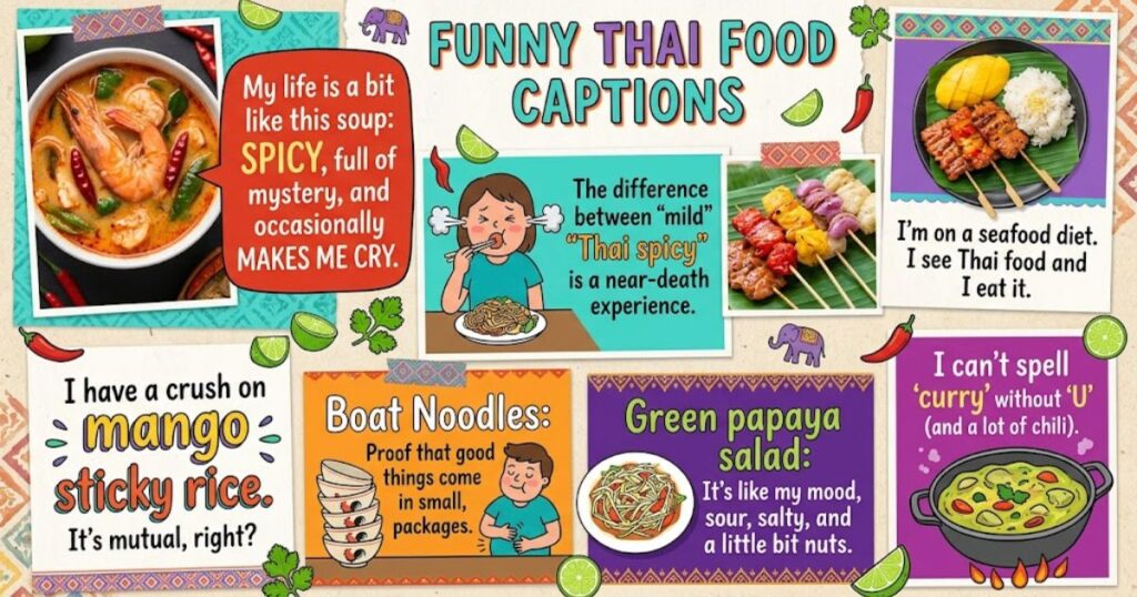 Funny Thai Food Captions
