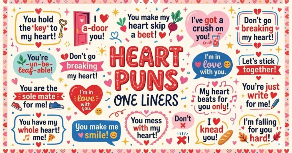 Heart Puns One Liners