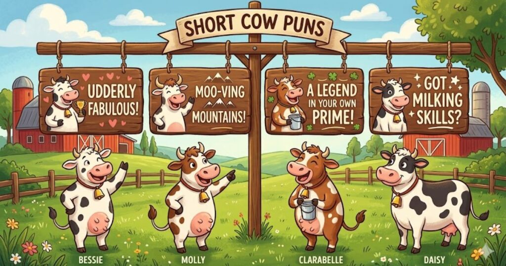 Short Cow Puns