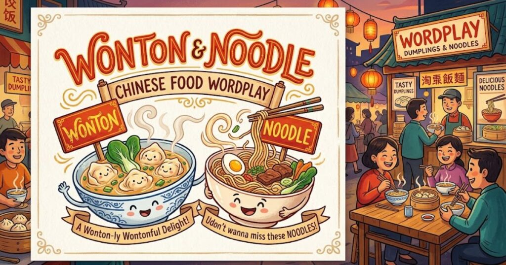 Wonton & Noodle Chinese Food Wordplay