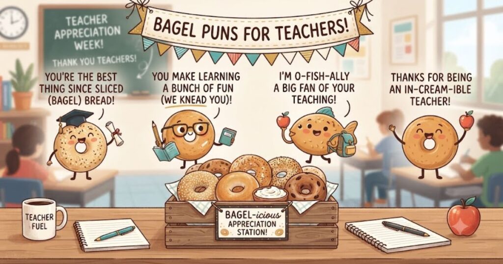 Bagel Puns for Teachers and Appreciation