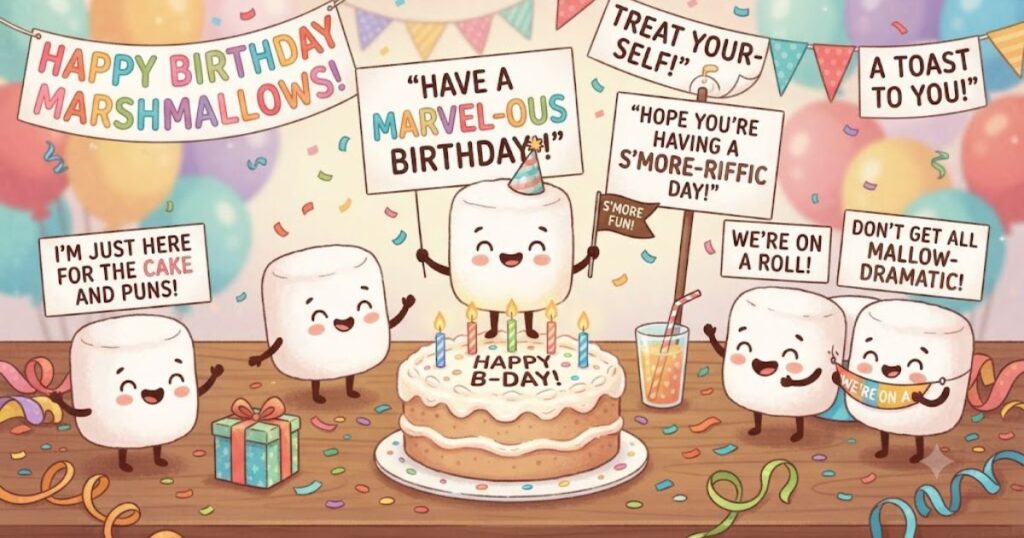 Birthday Marshmallow Puns