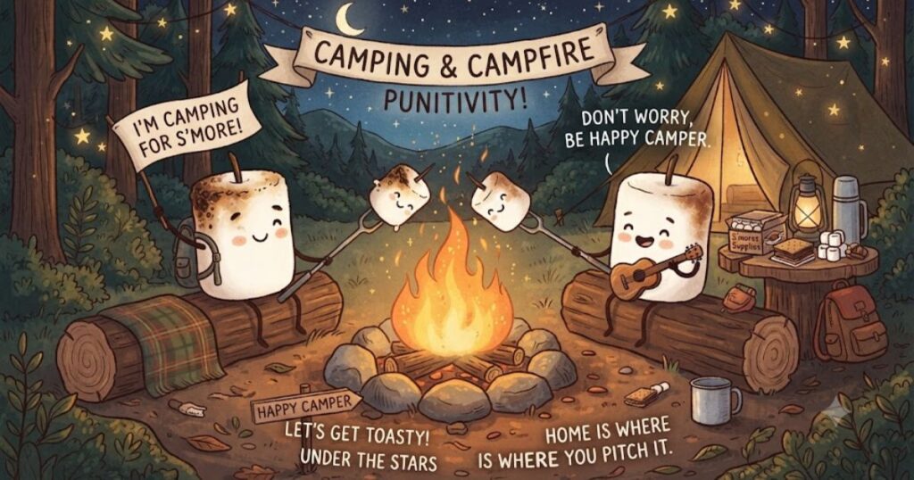 Camping and Campfire Marshmallow Puns