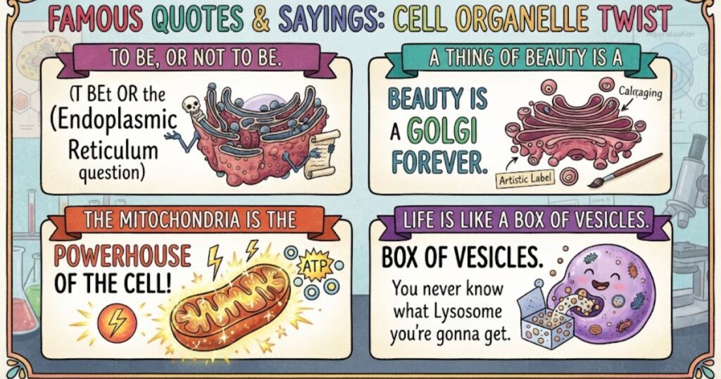 Famous Quotes and Sayings with a Cell Organelles Twist
