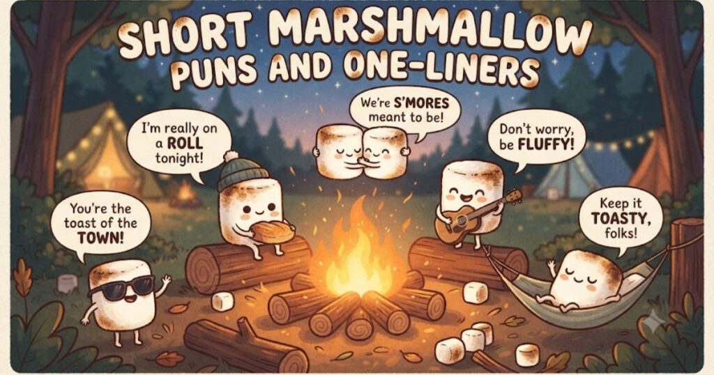 Short Marshmallow Puns and One Liners