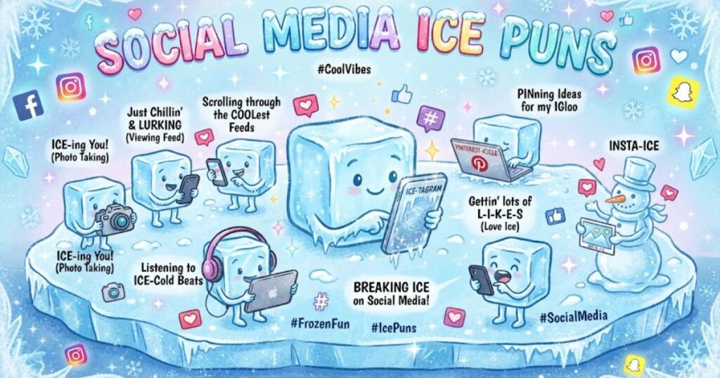 Social Media Ice Puns