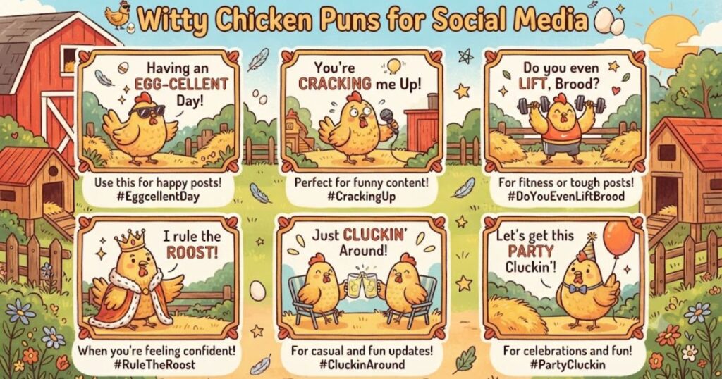 Witty Chicken Puns for Social Media
