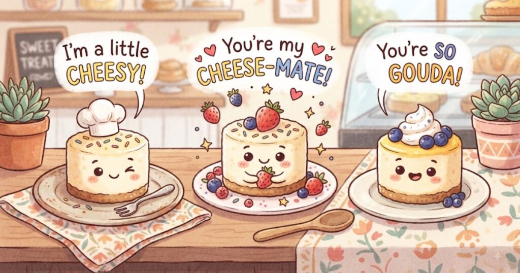 Cute Cheesecake Puns