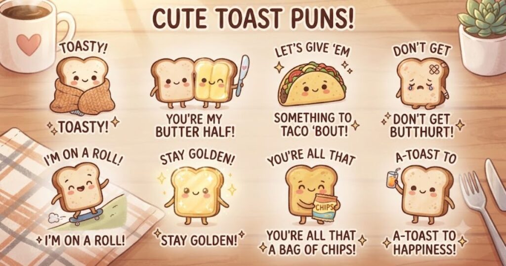 Cute Toast Puns