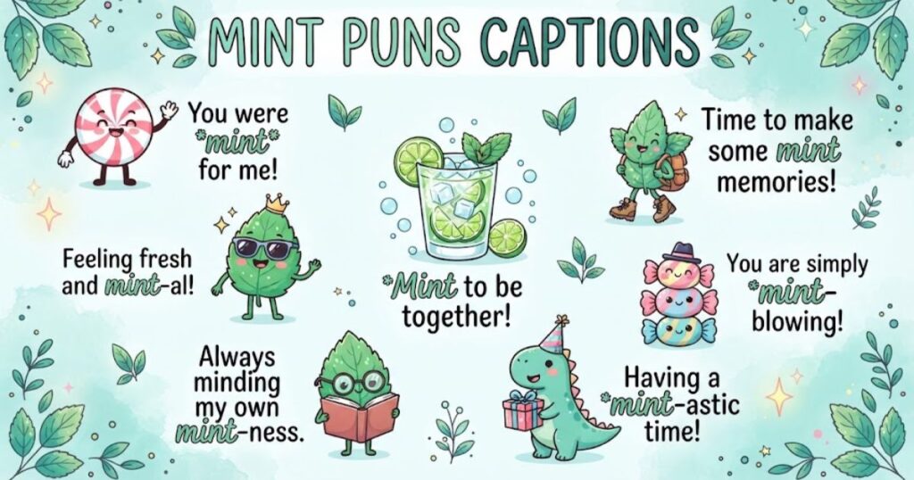 Mint Puns Captions for Instagram 📸