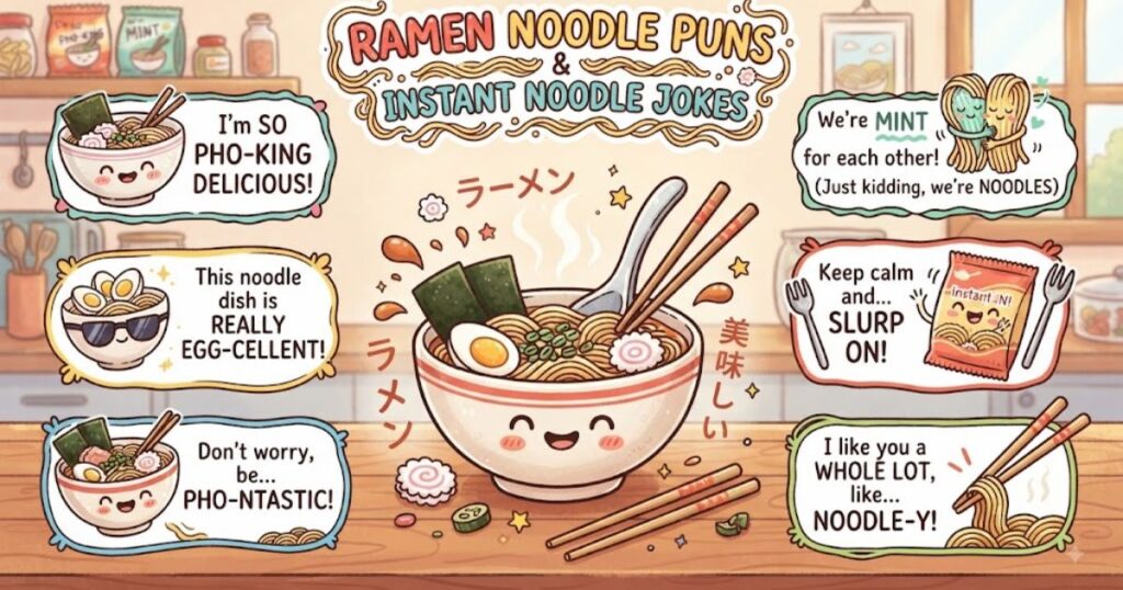 Ramen Noodle Puns & Instant Noodle Jokes