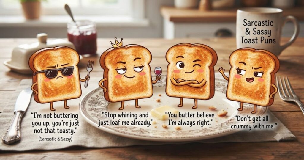 Sarcastic & Sassy Toast Puns