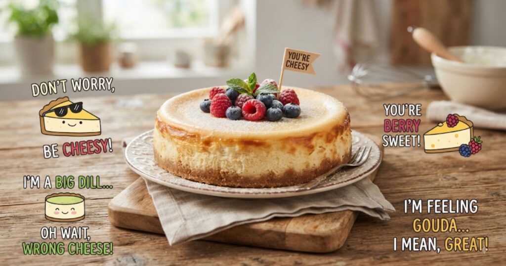 Short Cheesecake Puns
