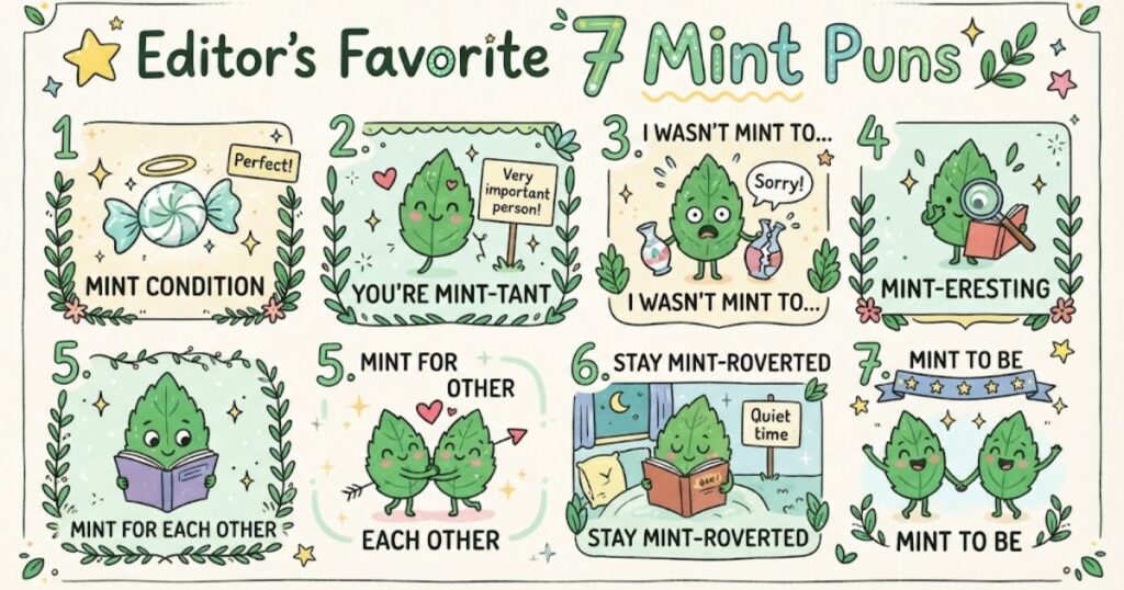 ⭐ Editor's Favorite 7 Mint Puns